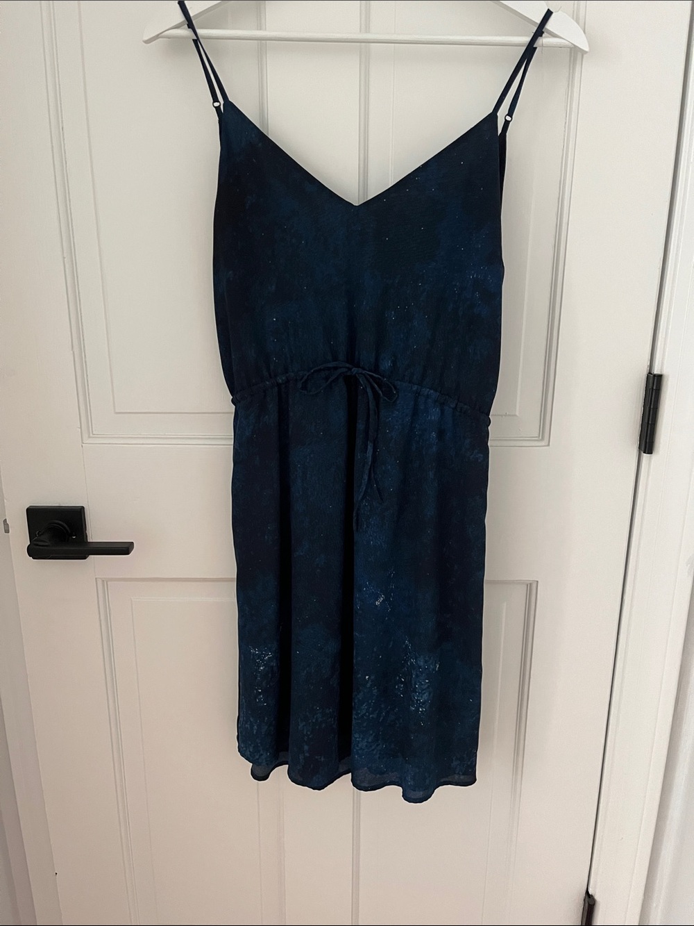 Aritzia Navy Blue Spaghetti Strap Mini Dress